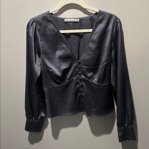 Abercrombie & Fitch Slate/Blue Button-Up Blouse